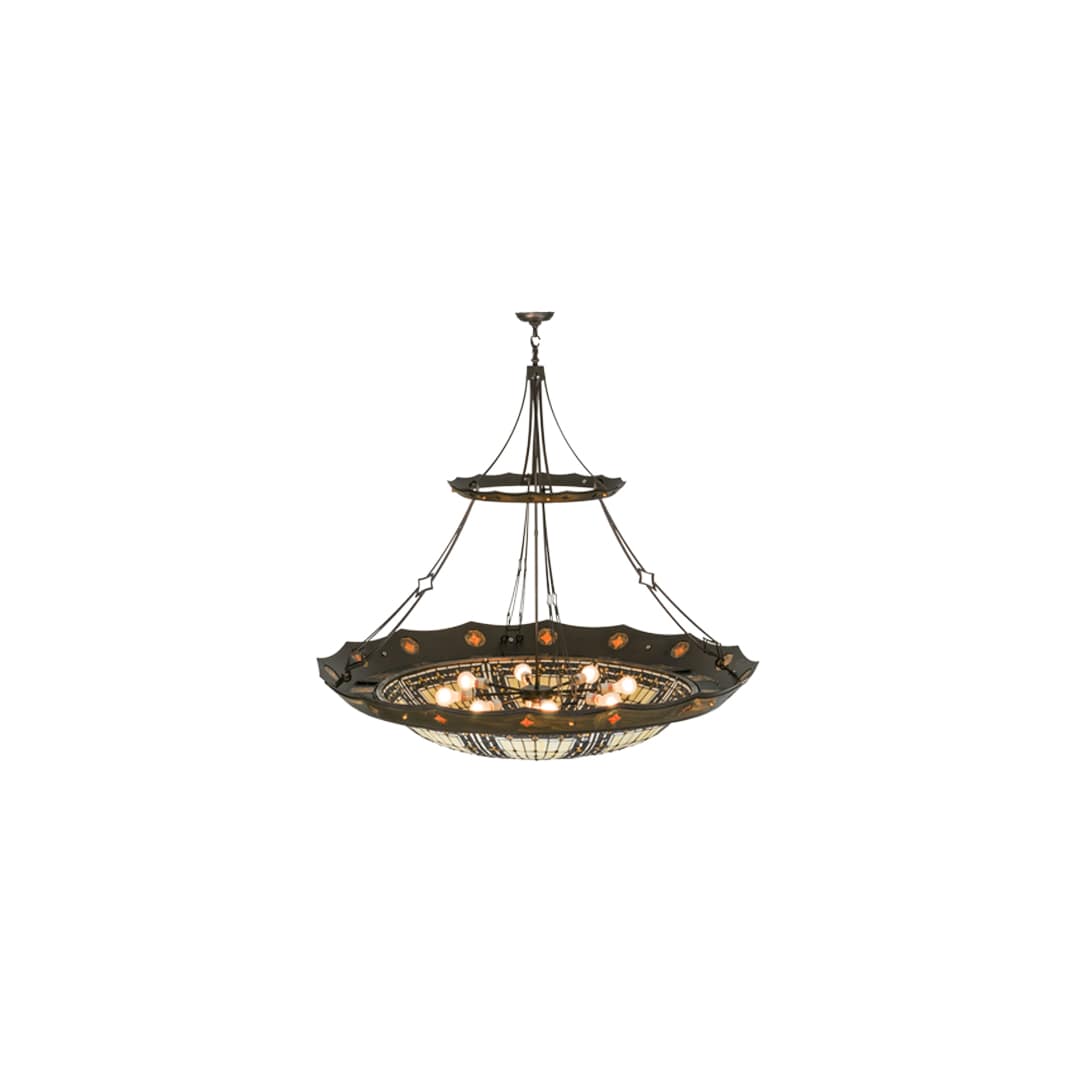Fleur-de-lis 10 Light 57" Wide Pendant