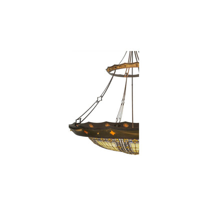 Fleur-de-lis 10 Light 57" Wide Pendant