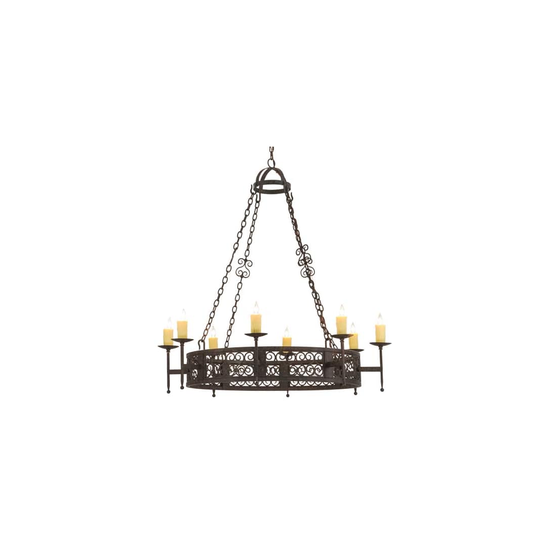 Toscano 8 Light 50" Wide Taper Candle Style Chandelier