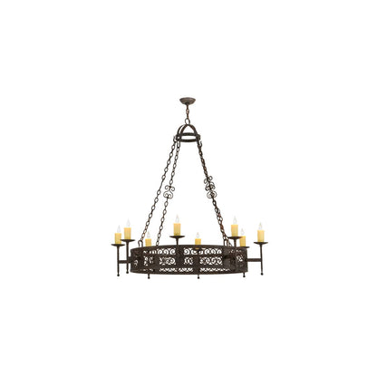 Toscano 8 Light 50" Wide Taper Candle Style Chandelier