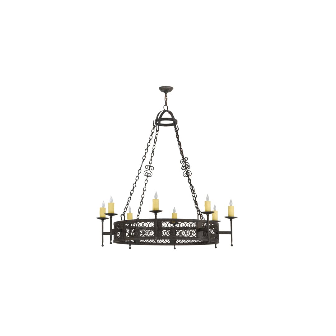 Toscano 8 Light 50" Wide Taper Candle Style Chandelier