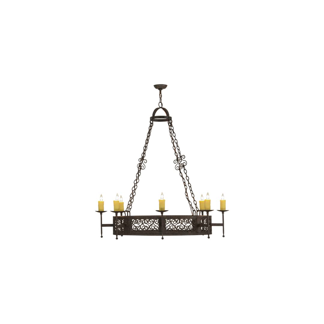 Toscano 8 Light 50" Wide Taper Candle Style Chandelier