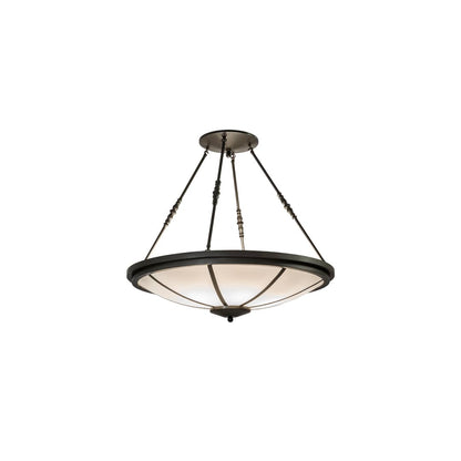 Commerce 6 Light 36" Wide Semi-Flush Bowl Ceiling Fixture - Timeless Bronze Finish