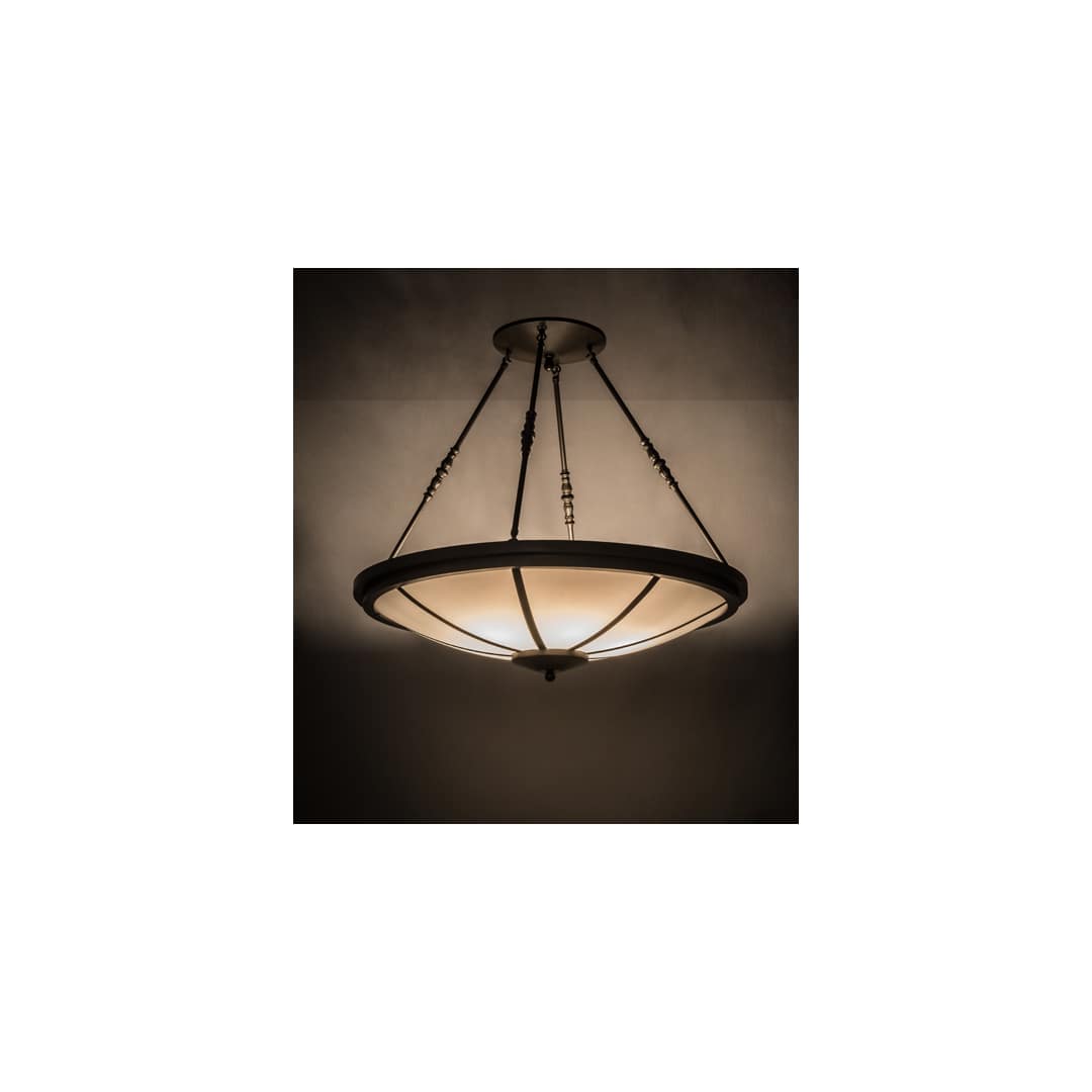 Commerce 6 Light 36" Wide Semi-Flush Bowl Ceiling Fixture - Timeless Bronze Finish