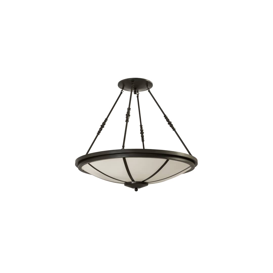 Commerce 6 Light 36" Wide Semi-Flush Bowl Ceiling Fixture - Timeless Bronze Finish