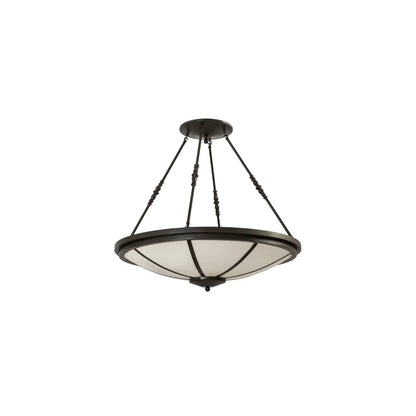 Commerce 6 Light 36" Wide Semi-Flush Bowl Ceiling Fixture - Timeless Bronze Finish