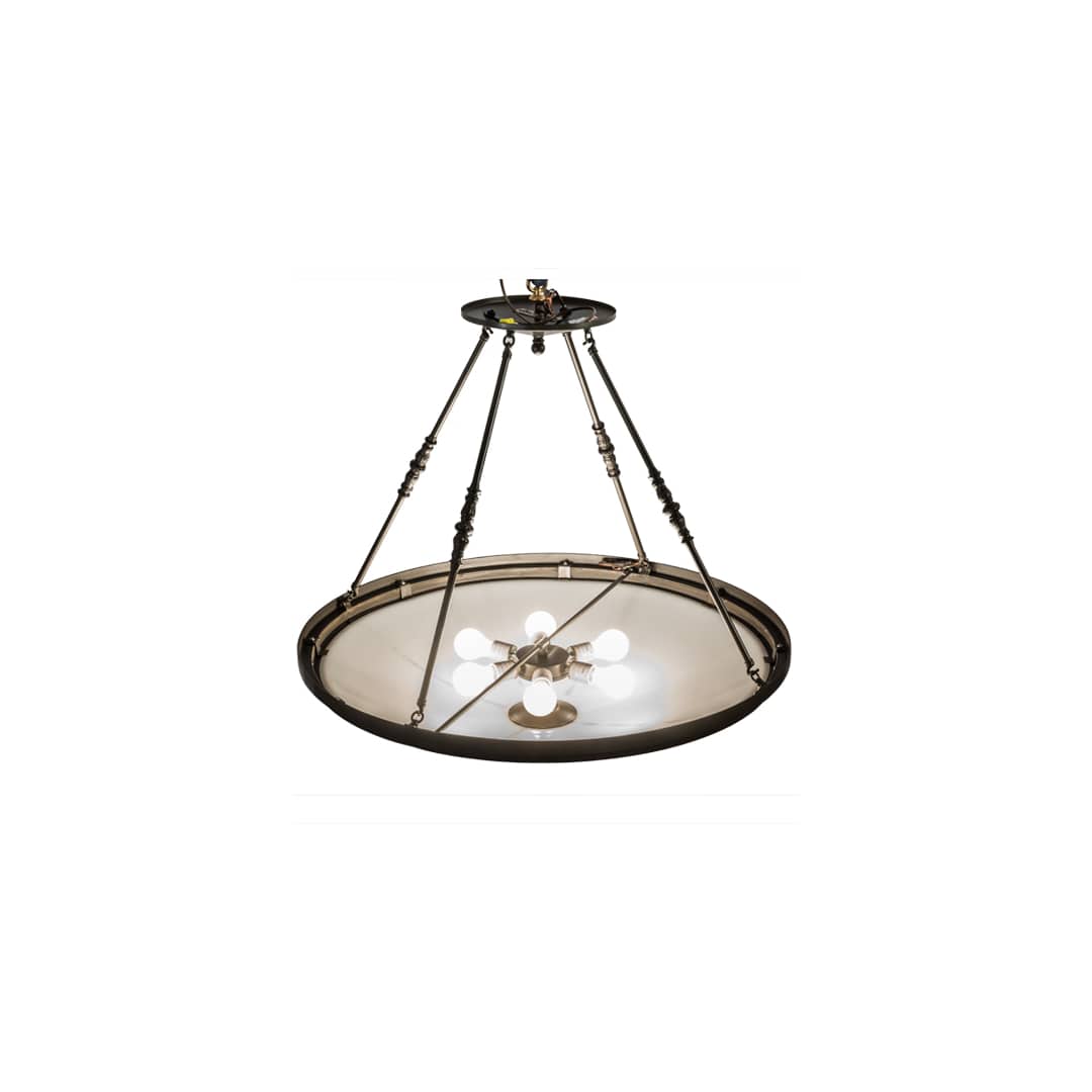 Commerce 6 Light 36" Wide Semi-Flush Bowl Ceiling Fixture - Timeless Bronze Finish