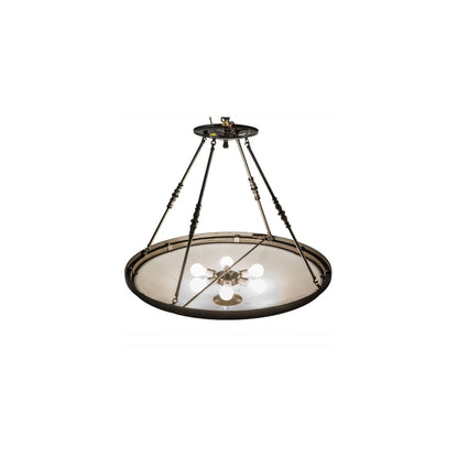 Commerce 6 Light 36" Wide Semi-Flush Bowl Ceiling Fixture - Timeless Bronze Finish