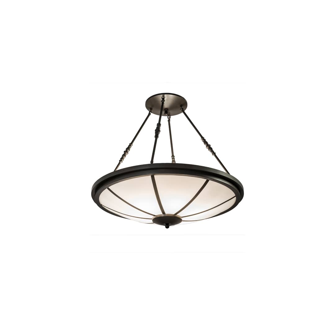 Commerce 6 Light 36" Wide Semi-Flush Bowl Ceiling Fixture - Timeless Bronze Finish
