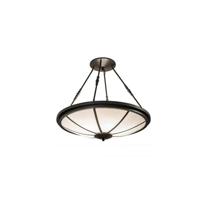 Commerce 6 Light 36" Wide Semi-Flush Bowl Ceiling Fixture - Timeless Bronze Finish