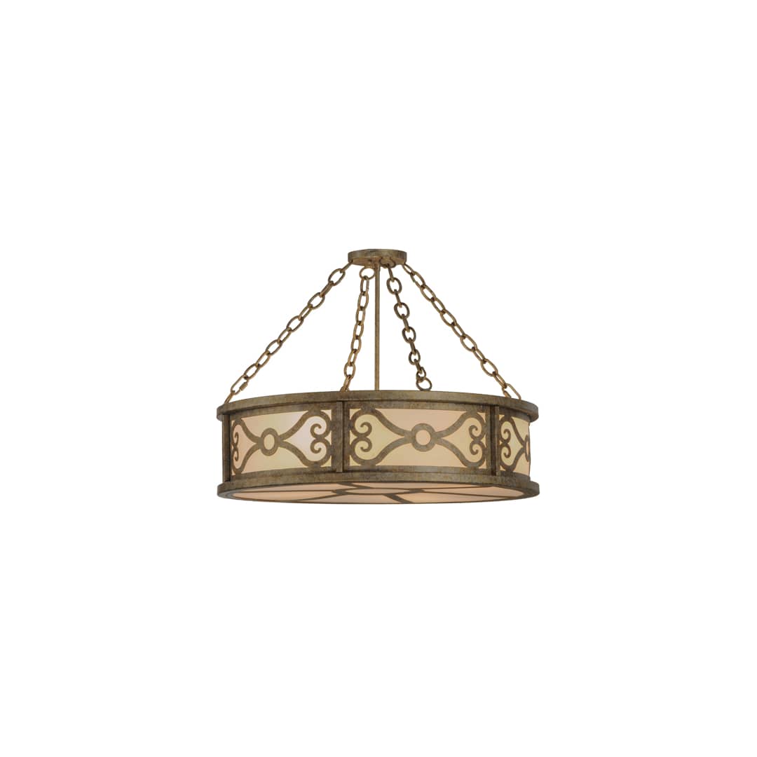 Donya 4 Light 26" Wide Semi-Flush Drum Ceiling Fixture - Corinth Finish