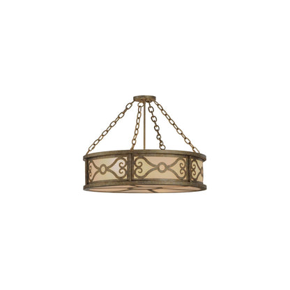 Donya 4 Light 26" Wide Semi-Flush Drum Ceiling Fixture - Corinth Finish