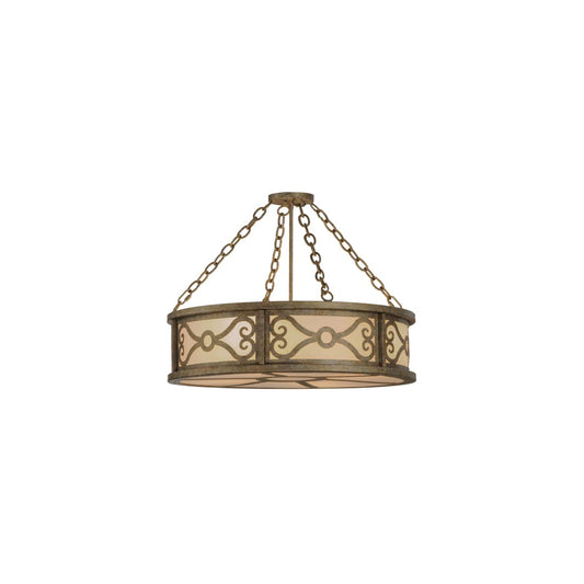 Donya 4 Light 26" Wide Semi-Flush Drum Ceiling Fixture - Corinth Finish