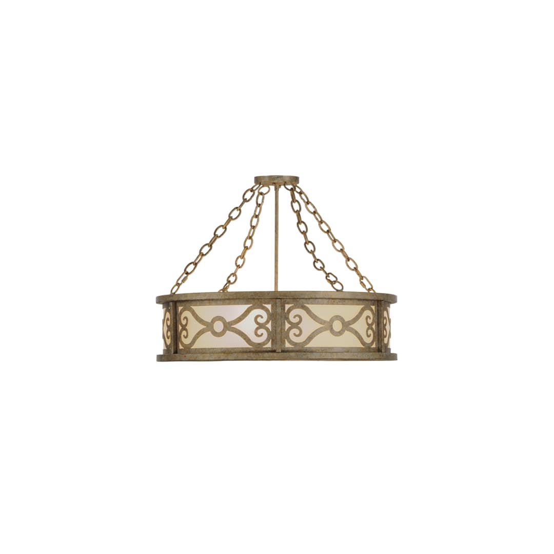 Donya 4 Light 26" Wide Semi-Flush Drum Ceiling Fixture - Corinth Finish