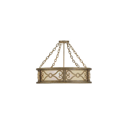 Donya 4 Light 26" Wide Semi-Flush Drum Ceiling Fixture - Corinth Finish
