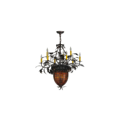 Greenbriar Oak 11 Light 32" Wide Taper Candle Style Chandelier