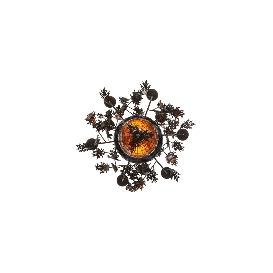 Greenbriar Oak 11 Light 32" Wide Taper Candle Style Chandelier