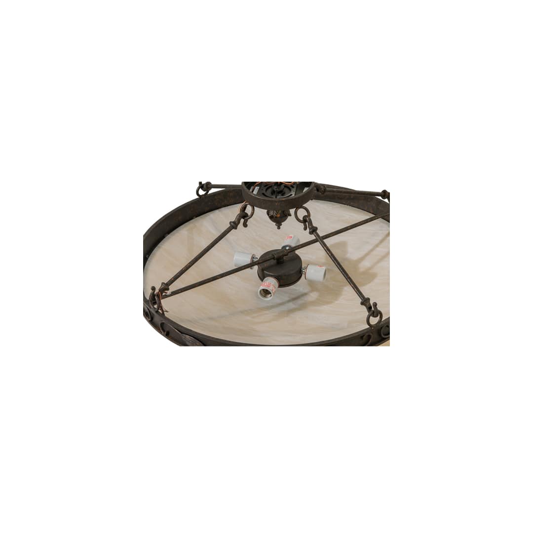 Arabesque 4 Light 28" Wide Semi-Flush Bowl Ceiling Fixture - Copper Rust Finish