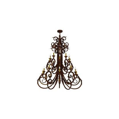 Serratina 20 Light 48" Wide Taper Candle Style Chandelier