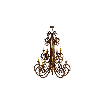 Serratina 20 Light 48" Wide Taper Candle Style Chandelier