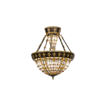 Fleur-de-lis 4 Light 19" Wide Semi-Flush Bowl Ceiling Fixture