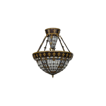Fleur-de-lis 4 Light 19" Wide Semi-Flush Bowl Ceiling Fixture