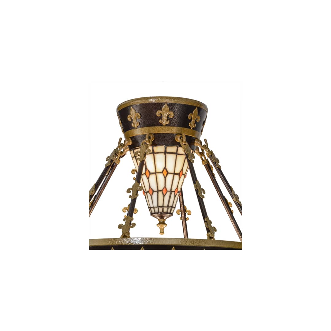Fleur-de-lis 4 Light 19" Wide Semi-Flush Bowl Ceiling Fixture