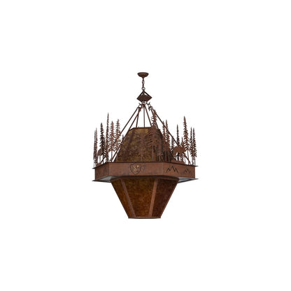 Moose at Dusk 8 Light 49" Wide Abstract Pendant