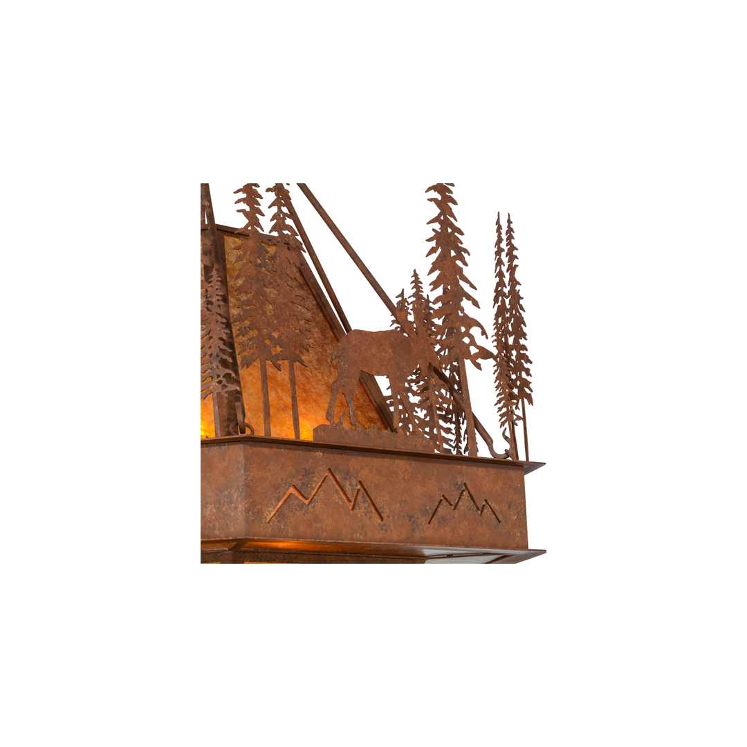 Moose at Dusk 8 Light 49" Wide Abstract Pendant