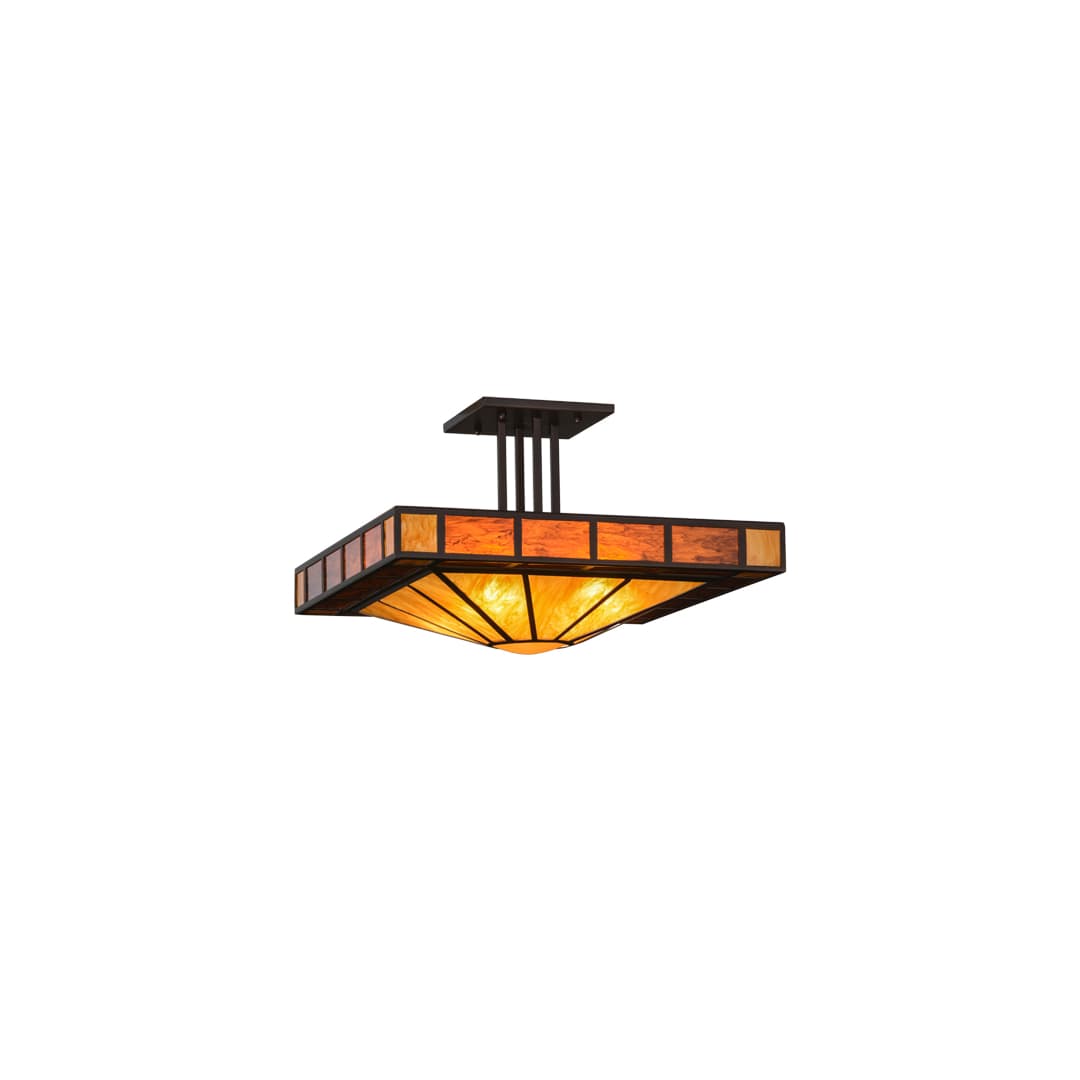 Zuvan Prime 4 Light 34" Wide Semi-Flush Square Ceiling Fixture