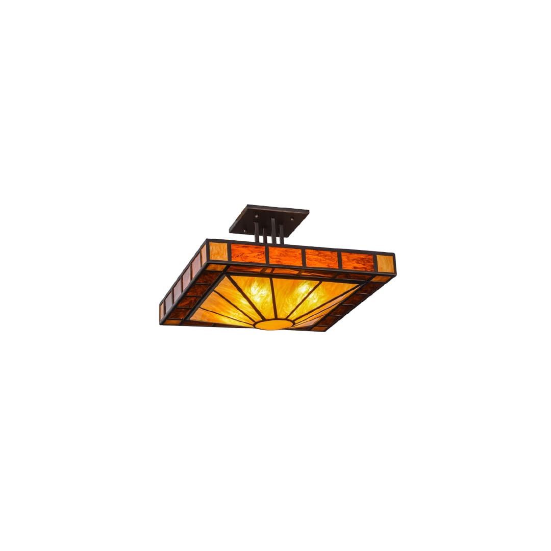 Zuvan Prime 4 Light 34" Wide Semi-Flush Square Ceiling Fixture