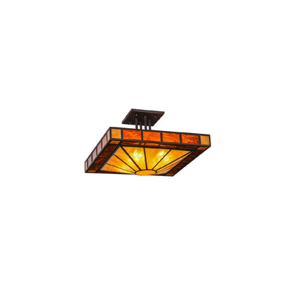 Zuvan Prime 4 Light 34" Wide Semi-Flush Square Ceiling Fixture