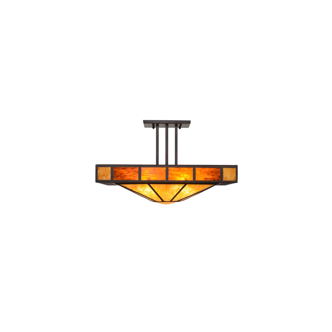 Zuvan Prime 4 Light 34" Wide Semi-Flush Square Ceiling Fixture