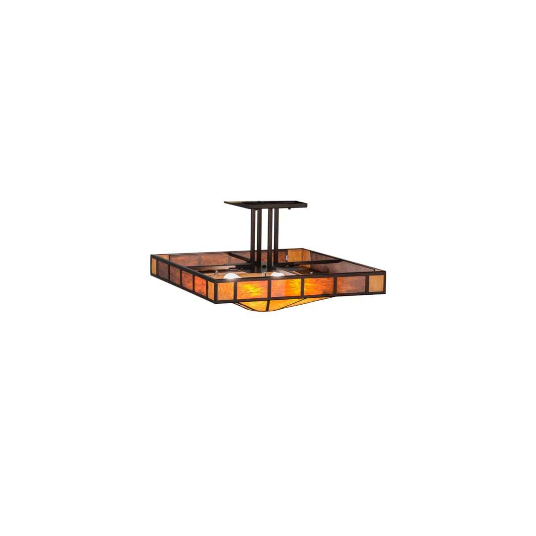 Zuvan Prime 4 Light 34" Wide Semi-Flush Square Ceiling Fixture