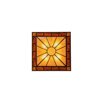 Zuvan Prime 4 Light 34" Wide Semi-Flush Square Ceiling Fixture