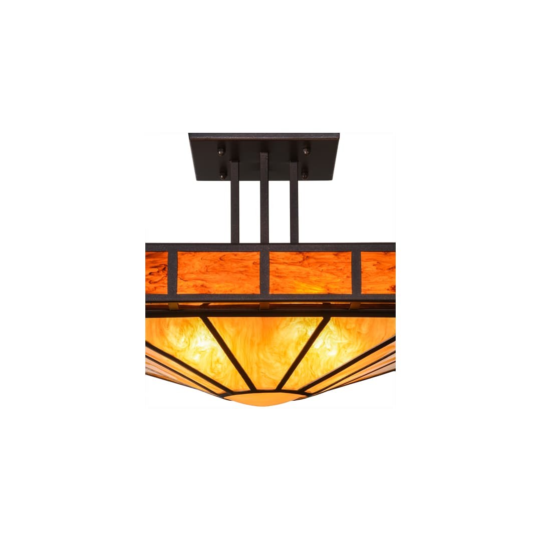 Zuvan Prime 4 Light 34" Wide Semi-Flush Square Ceiling Fixture