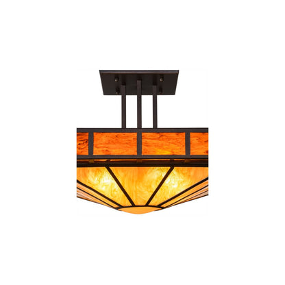 Zuvan Prime 4 Light 34" Wide Semi-Flush Square Ceiling Fixture