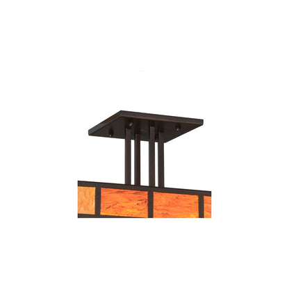 Zuvan Prime 4 Light 34" Wide Semi-Flush Square Ceiling Fixture