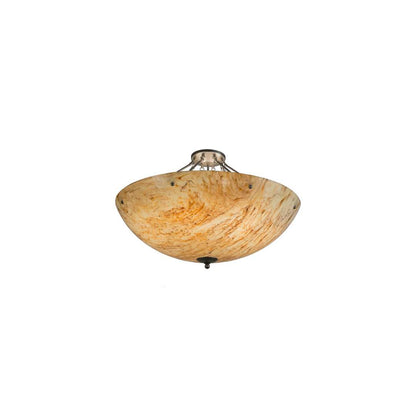 Madison 8 Light 36" Wide Semi-Flush Bowl Ceiling Fixture - Nickel Finish