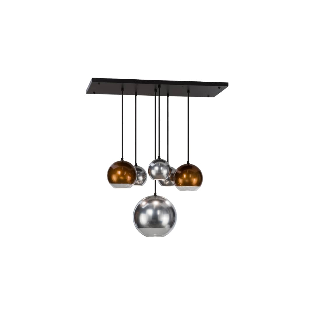 Metalica 6 Light 18" Wide Abstract Multi Light Pendant