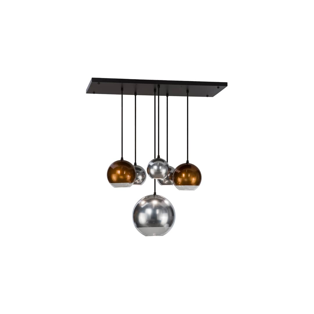 Metalica 6 Light 18" Wide Abstract Multi Light Pendant