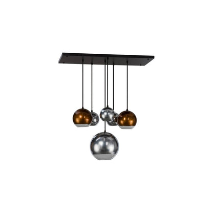 Metalica 6 Light 18" Wide Abstract Multi Light Pendant