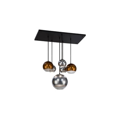 Metalica 6 Light 18" Wide Abstract Multi Light Pendant
