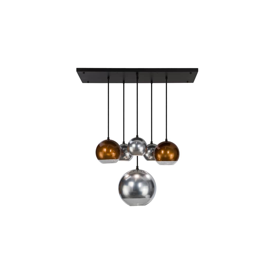 Metalica 6 Light 18" Wide Abstract Multi Light Pendant