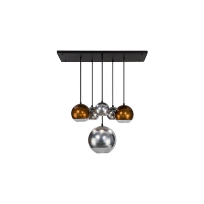 Metalica 6 Light 18" Wide Abstract Multi Light Pendant