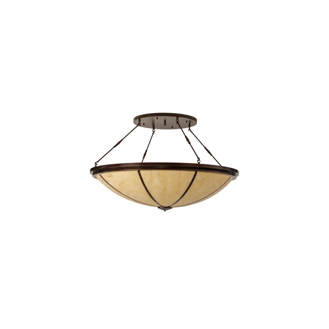Commerce 8 Light 72" Wide Semi-Flush Bowl Ceiling Fixture - Copper Vein Finish
