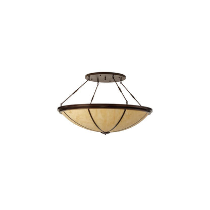 Commerce 8 Light 72" Wide Semi-Flush Bowl Ceiling Fixture - Copper Vein Finish