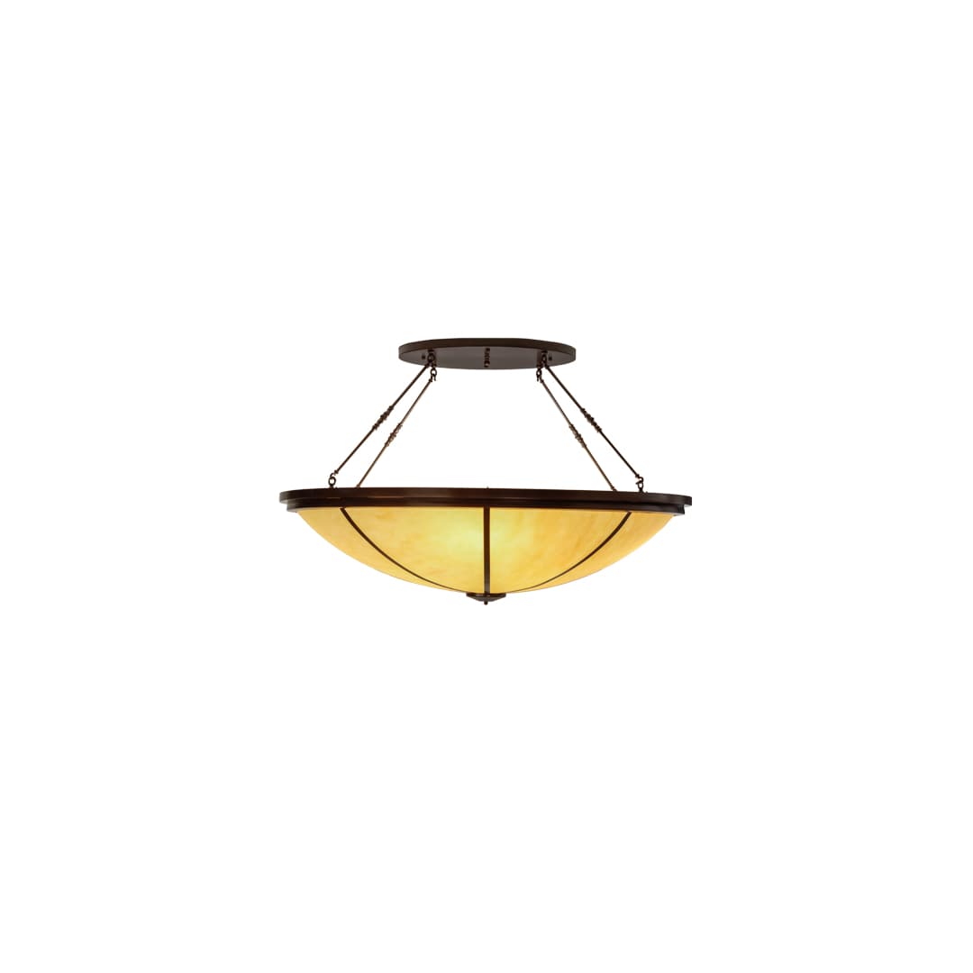 Commerce 8 Light 72" Wide Semi-Flush Bowl Ceiling Fixture - Copper Vein Finish