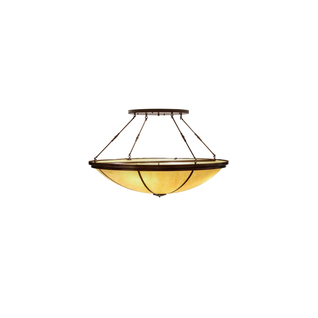 Commerce 8 Light 72" Wide Semi-Flush Bowl Ceiling Fixture - Copper Vein Finish