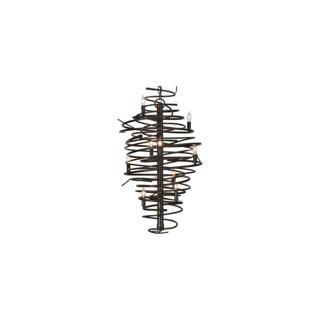 Cyclone 9 Light 21" Wide Taper Candle Style Chandelier